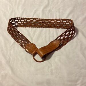 Chico’s VTG Moroccan Tan Woven Leather Belt